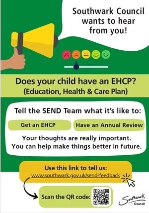 Feedback poster for parents, carers and families